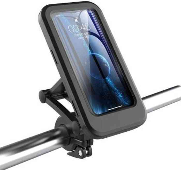 360 Degree Waterproof Mobile Holder for Bike & Cycle (Black)